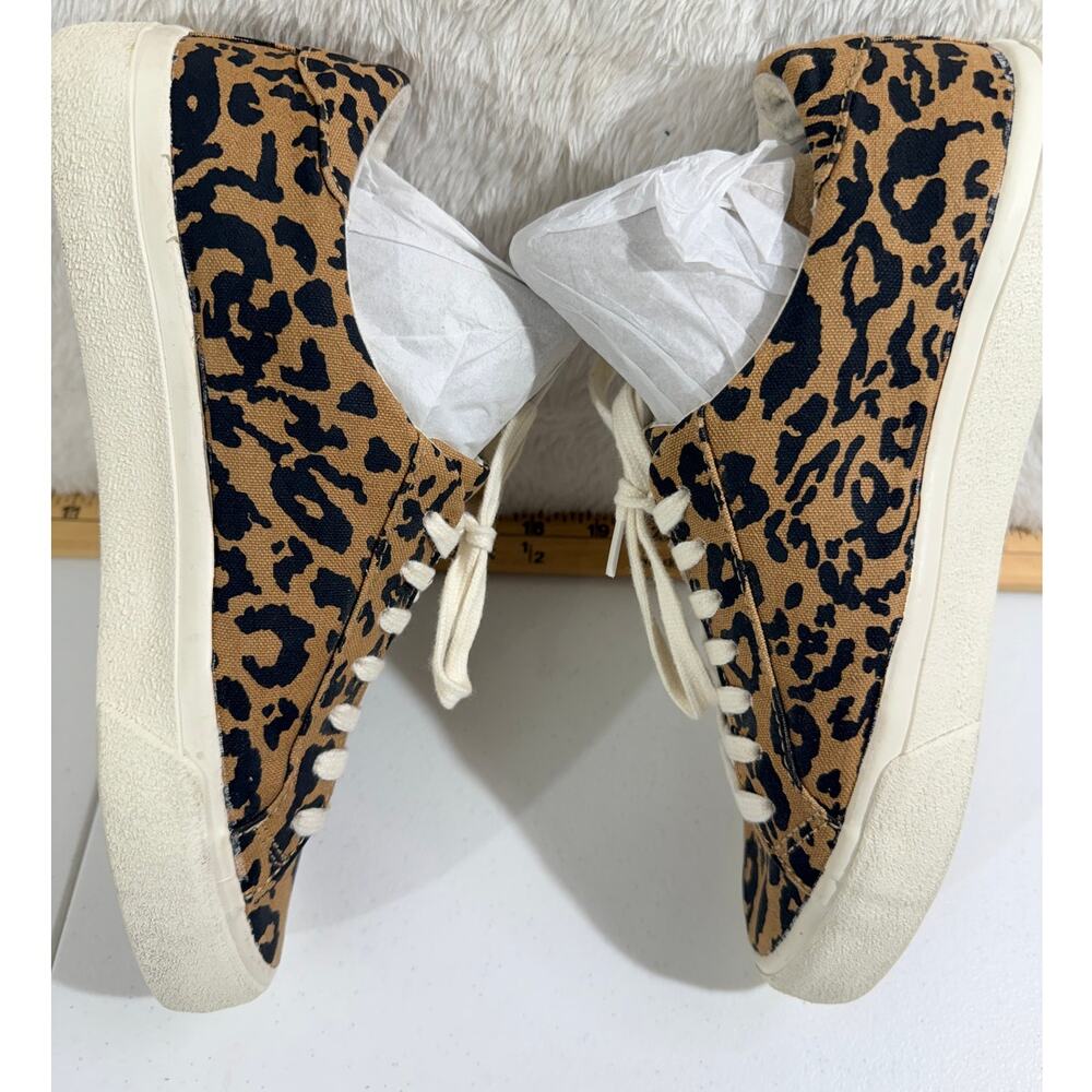 Madewell Leopard Print Sidewalk Low-Top Sneakers Like New No Wear S 7.5